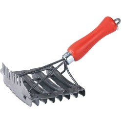 Kerbl Zgrzebło metalowe z grzebieniem 12 x 12,5 cm